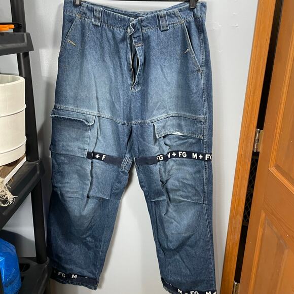 VTG 90s Marithe Francois Girbaud Blue Skater Wide Leg Jeans Mens 40 READ DESCRIP - Picture 3 of 9